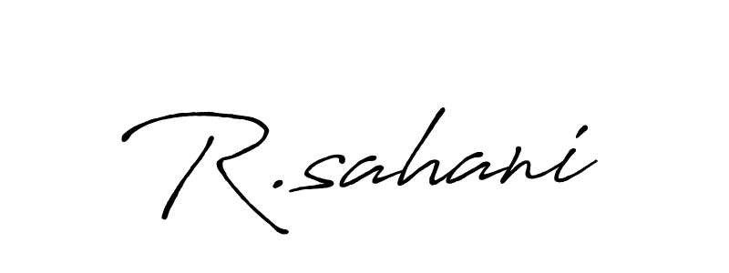 The best way (Antro_Vectra_Bolder) to make a short signature is to pick only two or three words in your name. The name R.sahani include a total of six letters. For converting this name. R.sahani signature style 7 images and pictures png