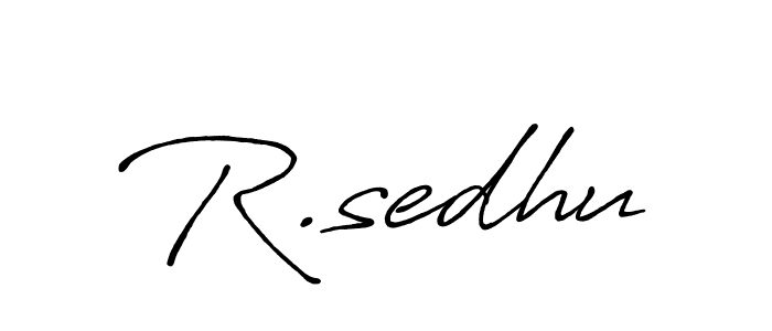 How to make R.sedhu name signature. Use Antro_Vectra_Bolder style for creating short signs online. This is the latest handwritten sign. R.sedhu signature style 7 images and pictures png