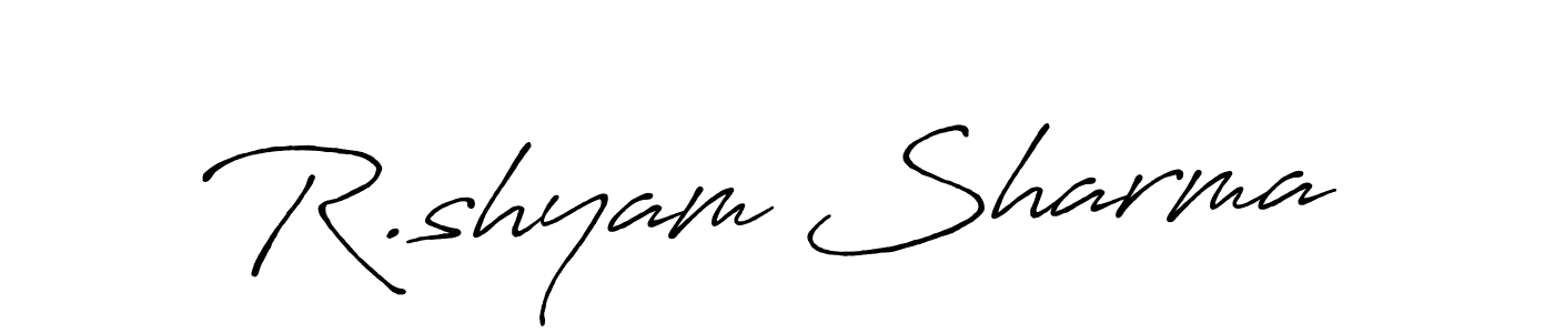 Make a beautiful signature design for name R.shyam Sharma. With this signature (Antro_Vectra_Bolder) style, you can create a handwritten signature for free. R.shyam Sharma signature style 7 images and pictures png