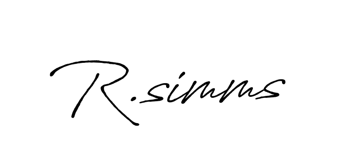 Also we have R.simms name is the best signature style. Create professional handwritten signature collection using Antro_Vectra_Bolder autograph style. R.simms signature style 7 images and pictures png