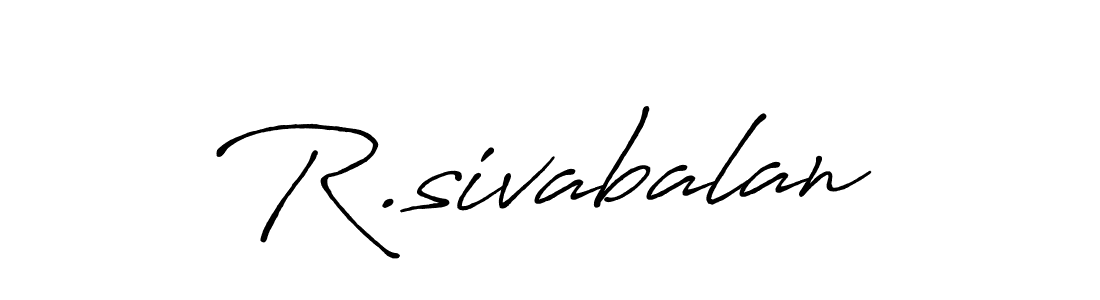 Create a beautiful signature design for name R.sivabalan. With this signature (Antro_Vectra_Bolder) fonts, you can make a handwritten signature for free. R.sivabalan signature style 7 images and pictures png