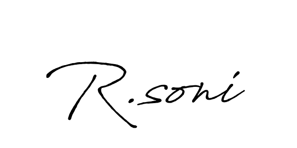 This is the best signature style for the R.soni name. Also you like these signature font (Antro_Vectra_Bolder). Mix name signature. R.soni signature style 7 images and pictures png