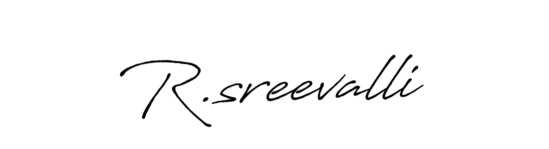 Use a signature maker to create a handwritten signature online. With this signature software, you can design (Antro_Vectra_Bolder) your own signature for name R.sreevalli. R.sreevalli signature style 7 images and pictures png