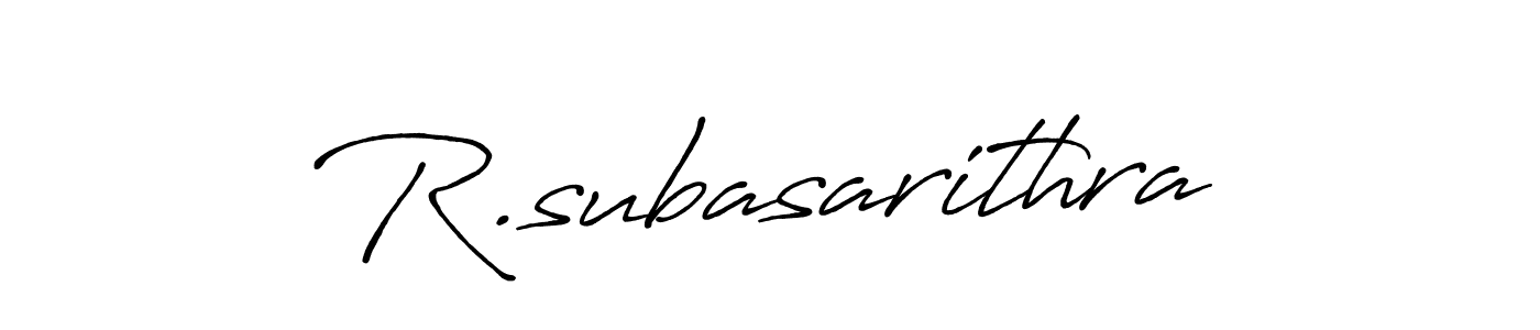 Make a beautiful signature design for name R.subasarithra. With this signature (Antro_Vectra_Bolder) style, you can create a handwritten signature for free. R.subasarithra signature style 7 images and pictures png