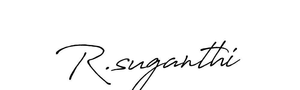 Make a beautiful signature design for name R.suganthi. Use this online signature maker to create a handwritten signature for free. R.suganthi signature style 7 images and pictures png