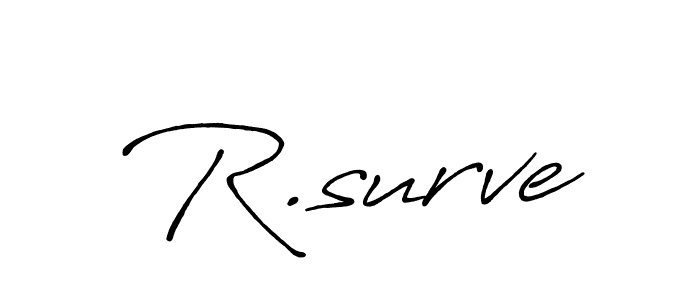 The best way (Antro_Vectra_Bolder) to make a short signature is to pick only two or three words in your name. The name R.surve include a total of six letters. For converting this name. R.surve signature style 7 images and pictures png