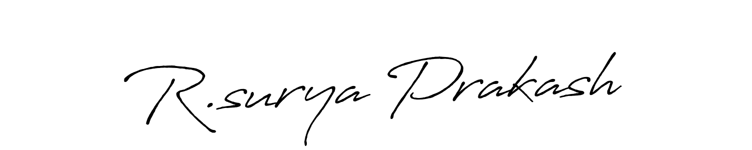 if you are searching for the best signature style for your name R.surya Prakash. so please give up your signature search. here we have designed multiple signature styles  using Antro_Vectra_Bolder. R.surya Prakash signature style 7 images and pictures png