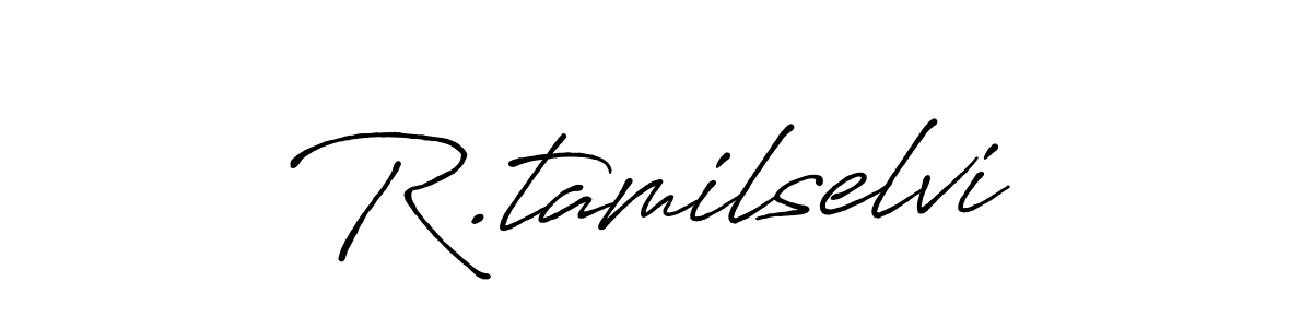 This is the best signature style for the R.tamilselvi name. Also you like these signature font (Antro_Vectra_Bolder). Mix name signature. R.tamilselvi signature style 7 images and pictures png