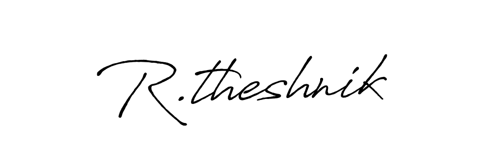 This is the best signature style for the R.theshnik name. Also you like these signature font (Antro_Vectra_Bolder). Mix name signature. R.theshnik signature style 7 images and pictures png