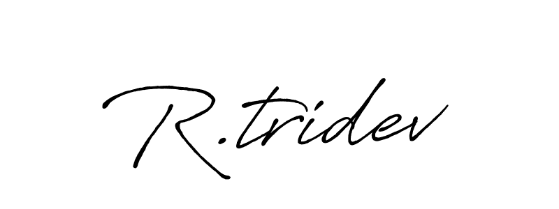 Make a beautiful signature design for name R.tridev. With this signature (Antro_Vectra_Bolder) style, you can create a handwritten signature for free. R.tridev signature style 7 images and pictures png