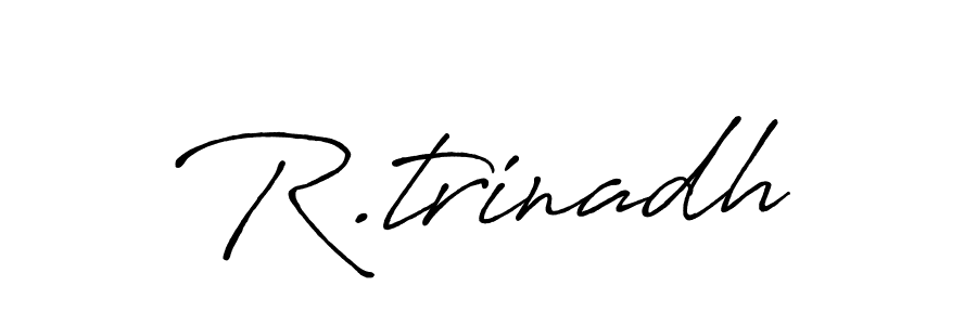 R.trinadh stylish signature style. Best Handwritten Sign (Antro_Vectra_Bolder) for my name. Handwritten Signature Collection Ideas for my name R.trinadh. R.trinadh signature style 7 images and pictures png