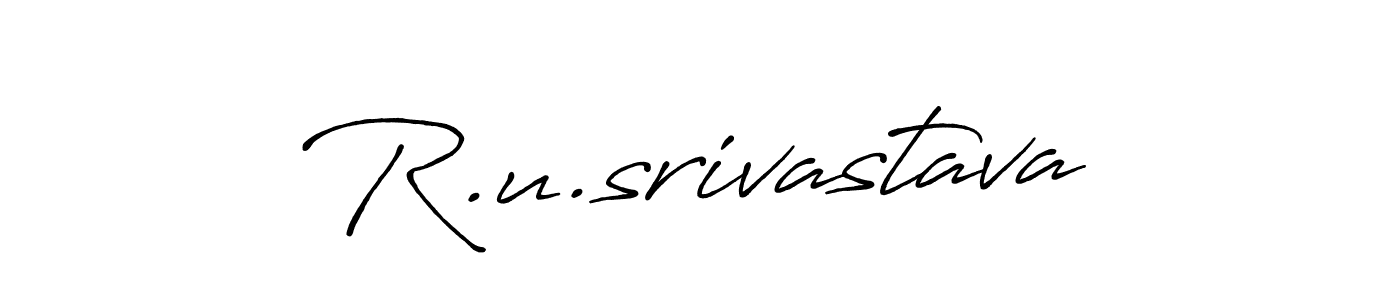 Design your own signature with our free online signature maker. With this signature software, you can create a handwritten (Antro_Vectra_Bolder) signature for name R.u.srivastava. R.u.srivastava signature style 7 images and pictures png