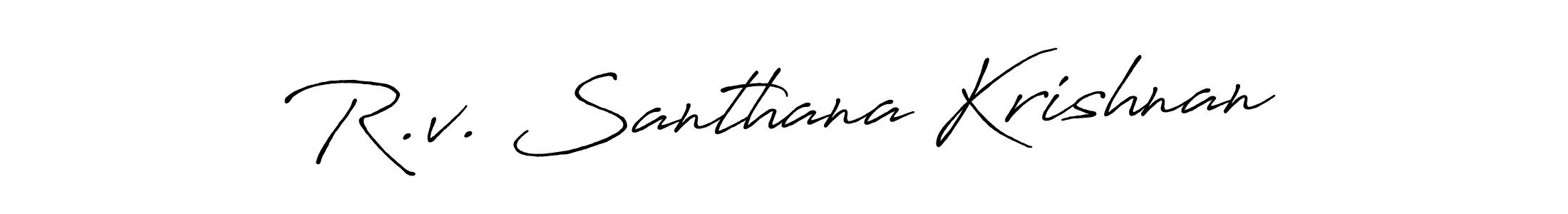 How to Draw R.v. Santhana Krishnan signature style? Antro_Vectra_Bolder is a latest design signature styles for name R.v. Santhana Krishnan. R.v. Santhana Krishnan signature style 7 images and pictures png