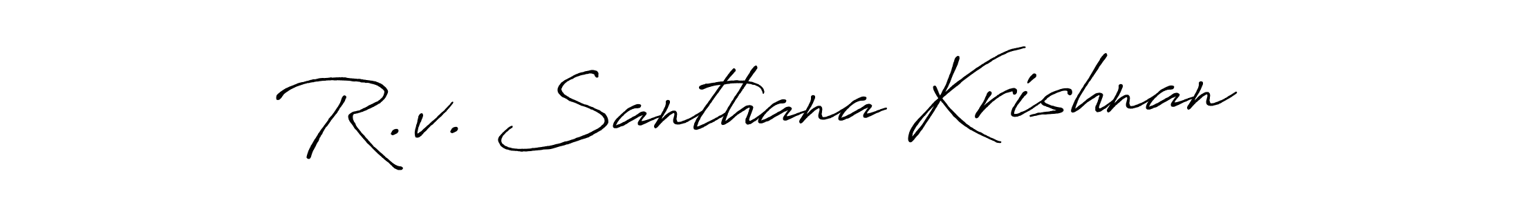 Make a beautiful signature design for name R.v. Santhana Krishnan. Use this online signature maker to create a handwritten signature for free. R.v. Santhana Krishnan signature style 7 images and pictures png