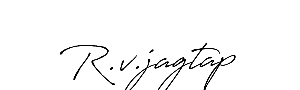 Also we have R.v.jagtap name is the best signature style. Create professional handwritten signature collection using Antro_Vectra_Bolder autograph style. R.v.jagtap signature style 7 images and pictures png