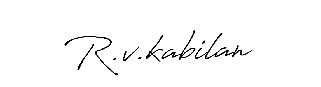 How to Draw R.v.kabilan signature style? Antro_Vectra_Bolder is a latest design signature styles for name R.v.kabilan. R.v.kabilan signature style 7 images and pictures png