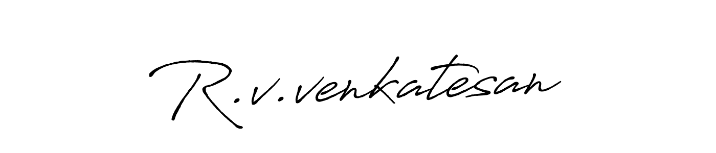 Make a beautiful signature design for name R.v.venkatesan. With this signature (Antro_Vectra_Bolder) style, you can create a handwritten signature for free. R.v.venkatesan signature style 7 images and pictures png