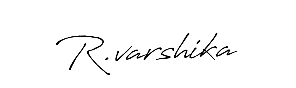 Antro_Vectra_Bolder is a professional signature style that is perfect for those who want to add a touch of class to their signature. It is also a great choice for those who want to make their signature more unique. Get R.varshika name to fancy signature for free. R.varshika signature style 7 images and pictures png