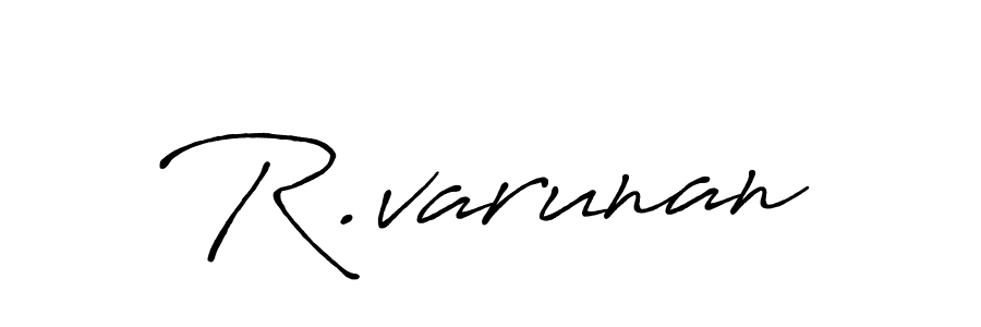 Create a beautiful signature design for name R.varunan. With this signature (Antro_Vectra_Bolder) fonts, you can make a handwritten signature for free. R.varunan signature style 7 images and pictures png