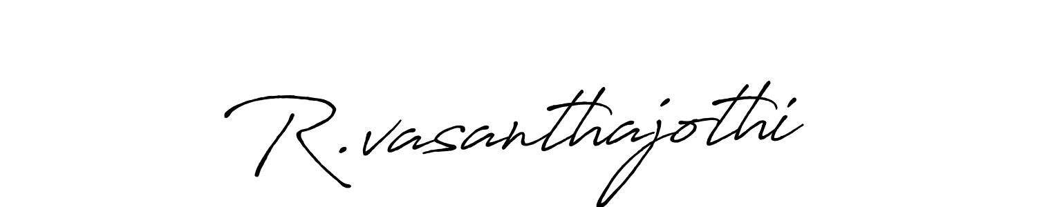 Antro_Vectra_Bolder is a professional signature style that is perfect for those who want to add a touch of class to their signature. It is also a great choice for those who want to make their signature more unique. Get R.vasanthajothi name to fancy signature for free. R.vasanthajothi signature style 7 images and pictures png