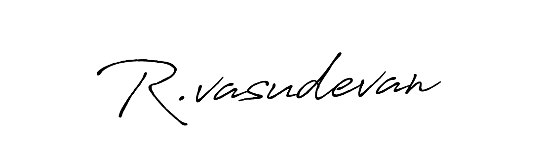 Design your own signature with our free online signature maker. With this signature software, you can create a handwritten (Antro_Vectra_Bolder) signature for name R.vasudevan. R.vasudevan signature style 7 images and pictures png