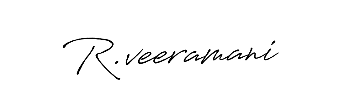 How to make R.veeramani signature? Antro_Vectra_Bolder is a professional autograph style. Create handwritten signature for R.veeramani name. R.veeramani signature style 7 images and pictures png