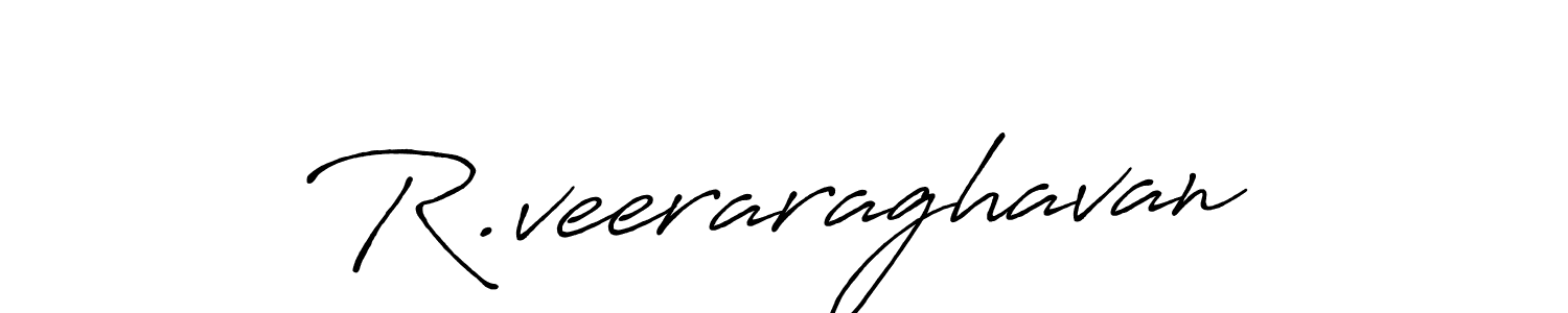 Make a beautiful signature design for name R.veeraraghavan. With this signature (Antro_Vectra_Bolder) style, you can create a handwritten signature for free. R.veeraraghavan signature style 7 images and pictures png