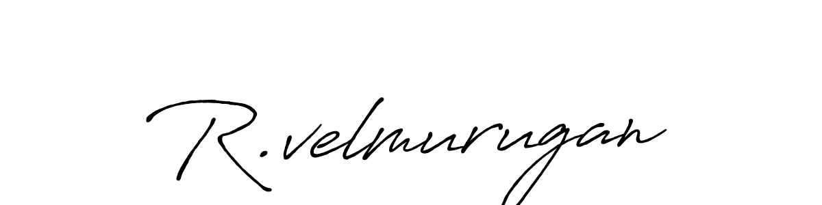 Create a beautiful signature design for name R.velmurugan. With this signature (Antro_Vectra_Bolder) fonts, you can make a handwritten signature for free. R.velmurugan signature style 7 images and pictures png