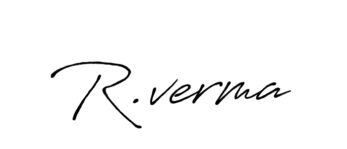 Antro_Vectra_Bolder is a professional signature style that is perfect for those who want to add a touch of class to their signature. It is also a great choice for those who want to make their signature more unique. Get R.verma name to fancy signature for free. R.verma signature style 7 images and pictures png