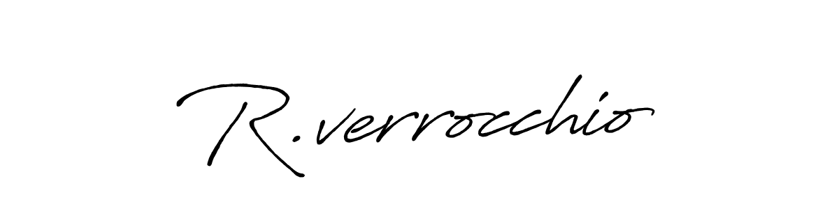 Create a beautiful signature design for name R.verrocchio. With this signature (Antro_Vectra_Bolder) fonts, you can make a handwritten signature for free. R.verrocchio signature style 7 images and pictures png