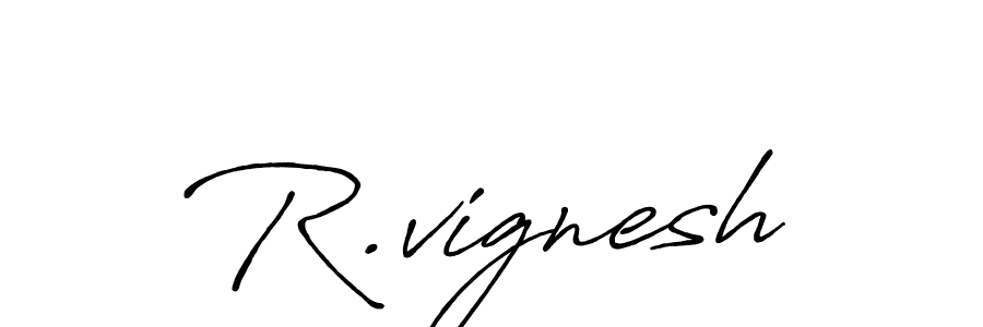 Design your own signature with our free online signature maker. With this signature software, you can create a handwritten (Antro_Vectra_Bolder) signature for name R.vignesh. R.vignesh signature style 7 images and pictures png