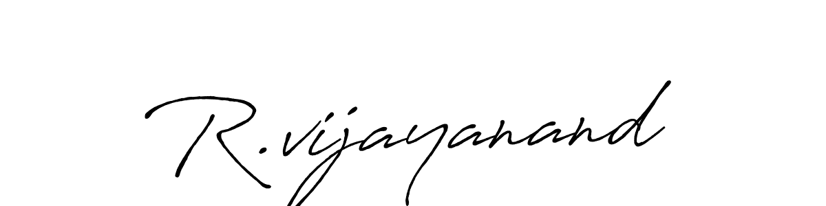 Also You can easily find your signature by using the search form. We will create R.vijayanand name handwritten signature images for you free of cost using Antro_Vectra_Bolder sign style. R.vijayanand signature style 7 images and pictures png