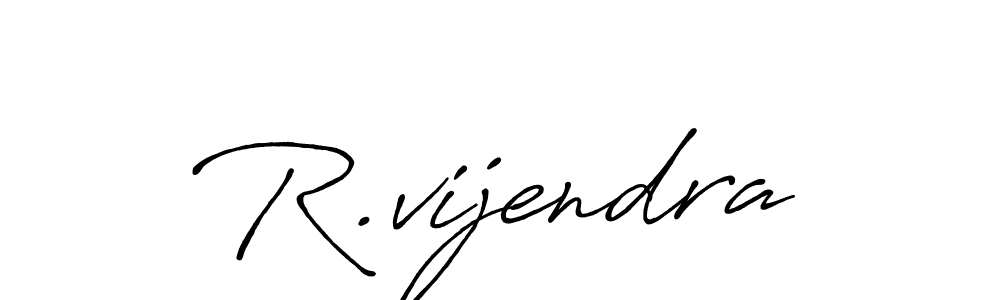 Design your own signature with our free online signature maker. With this signature software, you can create a handwritten (Antro_Vectra_Bolder) signature for name R.vijendra. R.vijendra signature style 7 images and pictures png