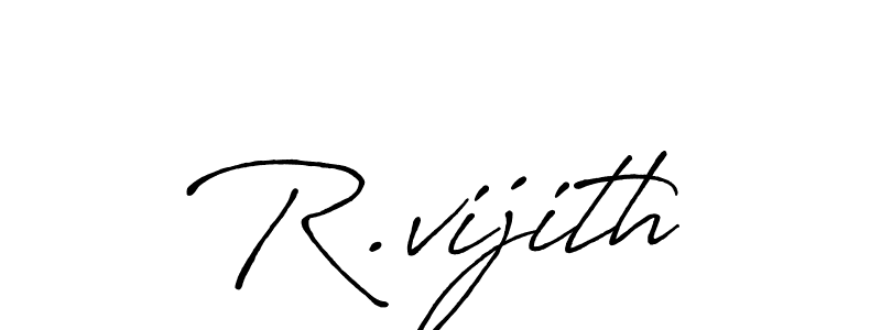 Similarly Antro_Vectra_Bolder is the best handwritten signature design. Signature creator online .You can use it as an online autograph creator for name R.vijith. R.vijith signature style 7 images and pictures png