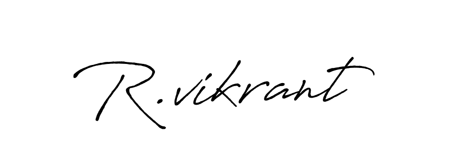 R.vikrant stylish signature style. Best Handwritten Sign (Antro_Vectra_Bolder) for my name. Handwritten Signature Collection Ideas for my name R.vikrant. R.vikrant signature style 7 images and pictures png