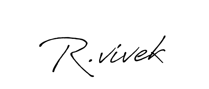 Also You can easily find your signature by using the search form. We will create R.vivek name handwritten signature images for you free of cost using Antro_Vectra_Bolder sign style. R.vivek signature style 7 images and pictures png