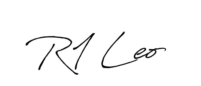 Create a beautiful signature design for name R1 Leo . With this signature (Antro_Vectra_Bolder) fonts, you can make a handwritten signature for free. R1 Leo  signature style 7 images and pictures png