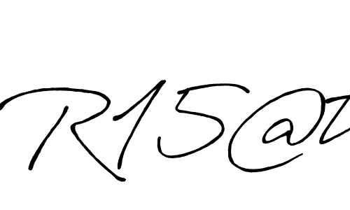 Use a signature maker to create a handwritten signature online. With this signature software, you can design (Antro_Vectra_Bolder) your own signature for name R15@t. R15@t signature style 7 images and pictures png