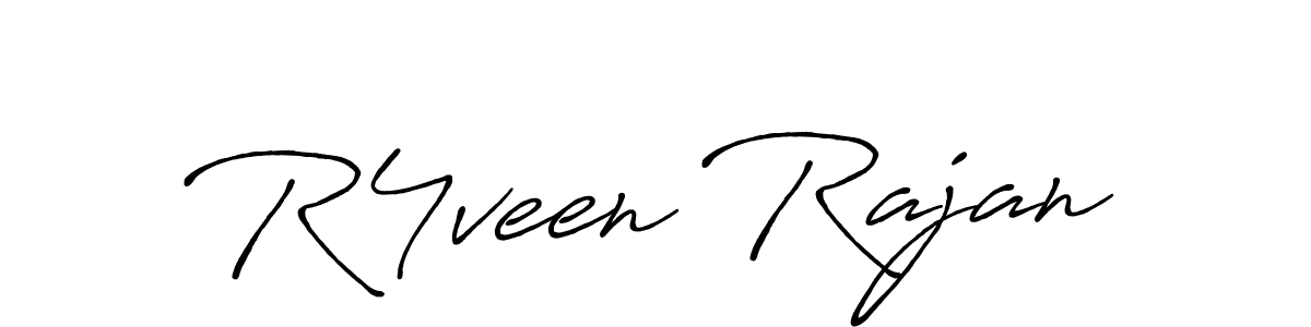 Also we have R4veen Rajan name is the best signature style. Create professional handwritten signature collection using Antro_Vectra_Bolder autograph style. R4veen Rajan signature style 7 images and pictures png