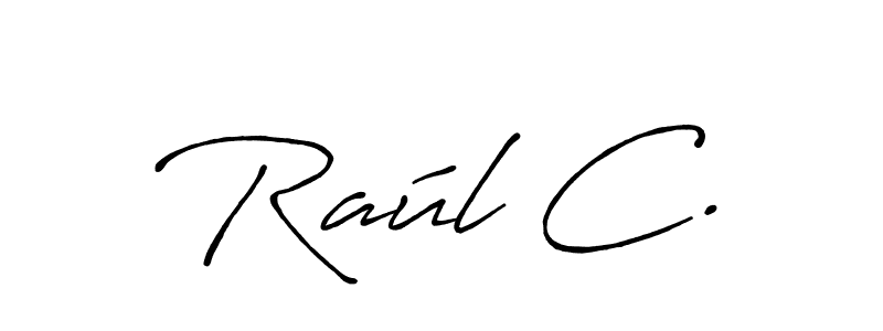 Also we have Raúl C. name is the best signature style. Create professional handwritten signature collection using Antro_Vectra_Bolder autograph style. Raúl C. signature style 7 images and pictures png