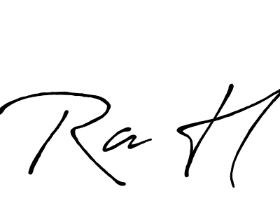 Also we have Ra H name is the best signature style. Create professional handwritten signature collection using Antro_Vectra_Bolder autograph style. Ra H signature style 7 images and pictures png