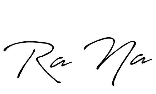 How to make Ra Na name signature. Use Antro_Vectra_Bolder style for creating short signs online. This is the latest handwritten sign. Ra Na signature style 7 images and pictures png