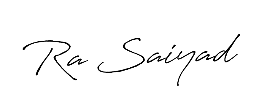 It looks lik you need a new signature style for name Ra Saiyad. Design unique handwritten (Antro_Vectra_Bolder) signature with our free signature maker in just a few clicks. Ra Saiyad signature style 7 images and pictures png