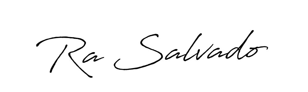 Antro_Vectra_Bolder is a professional signature style that is perfect for those who want to add a touch of class to their signature. It is also a great choice for those who want to make their signature more unique. Get Ra Salvado name to fancy signature for free. Ra Salvado signature style 7 images and pictures png