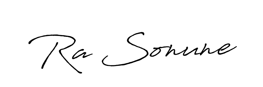 This is the best signature style for the Ra Sonune name. Also you like these signature font (Antro_Vectra_Bolder). Mix name signature. Ra Sonune signature style 7 images and pictures png