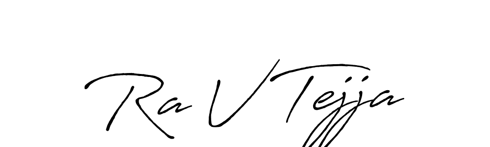 Also we have Ra V Tejja name is the best signature style. Create professional handwritten signature collection using Antro_Vectra_Bolder autograph style. Ra V Tejja signature style 7 images and pictures png