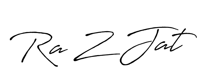 Design your own signature with our free online signature maker. With this signature software, you can create a handwritten (Antro_Vectra_Bolder) signature for name Ra Z Jat. Ra Z Jat signature style 7 images and pictures png