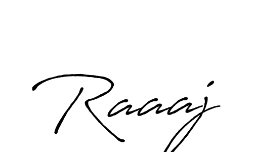 Make a beautiful signature design for name Raaaj. With this signature (Antro_Vectra_Bolder) style, you can create a handwritten signature for free. Raaaj signature style 7 images and pictures png