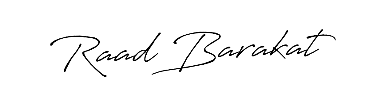 Design your own signature with our free online signature maker. With this signature software, you can create a handwritten (Antro_Vectra_Bolder) signature for name Raad Barakat. Raad Barakat signature style 7 images and pictures png