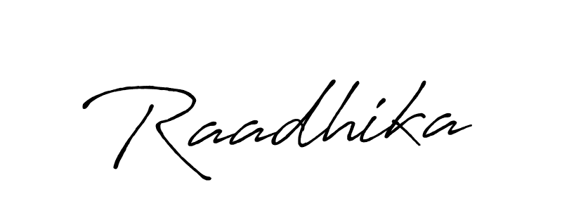 Make a beautiful signature design for name Raadhika. Use this online signature maker to create a handwritten signature for free. Raadhika signature style 7 images and pictures png